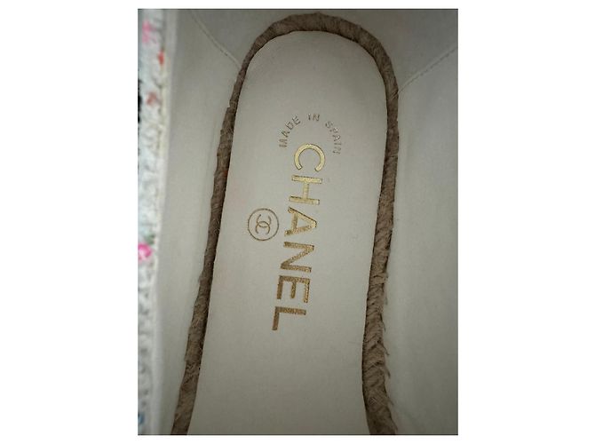 Chanel Espadrilles Weiß Stoff Größe 36 - Ansicht 2