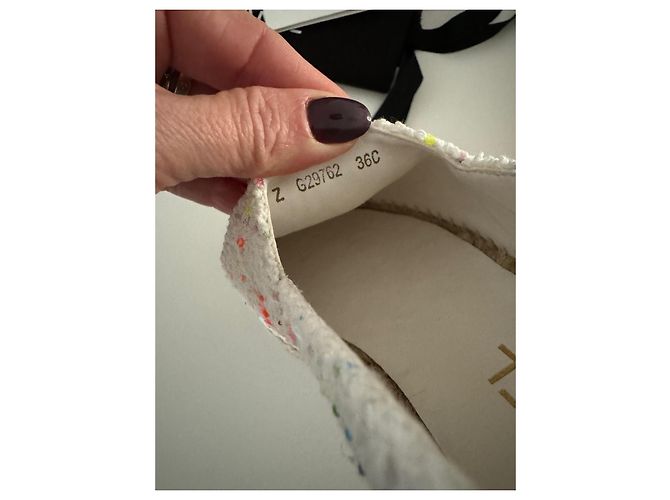 Chanel Espadrilles Weiß Stoff Größe 36 - Ansicht 3