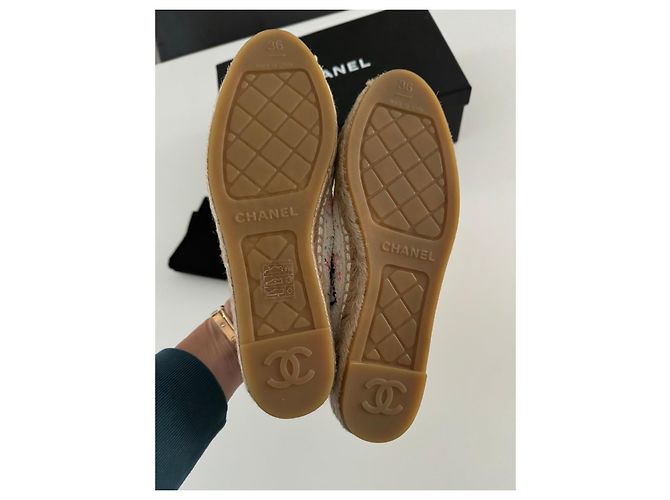 Chanel Espadrilles Weiß Stoff Größe 36 - Ansicht 4