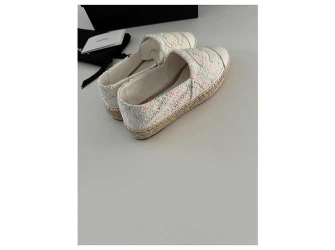 Chanel Espadrilles Weiß Stoff Größe 36 - Ansicht 7