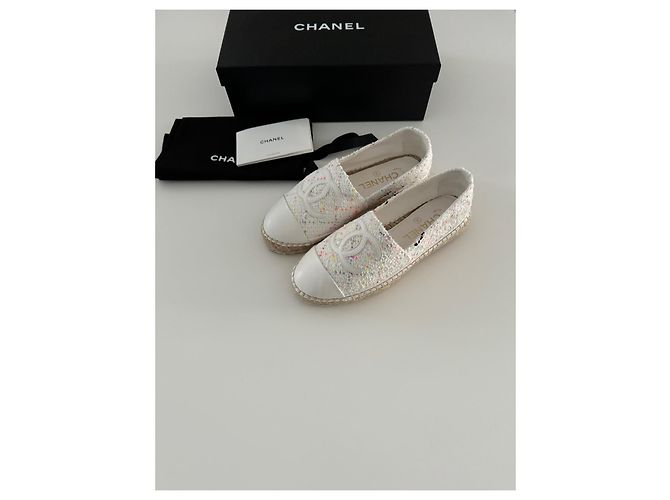 Chanel Espadrilles Weiß Stoff Größe 36 - Ansicht 9