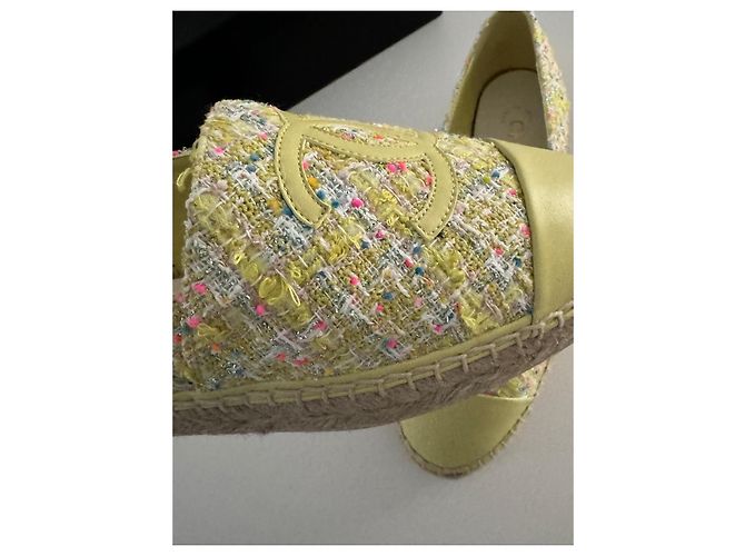 Espadrillas Chanel in tessuto giallo 38 EU - vista 2