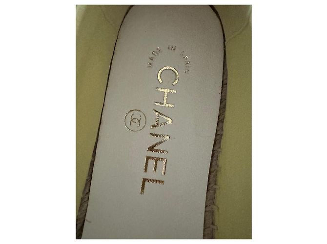 Espadrillas Chanel in tessuto giallo 38 EU - vista 4
