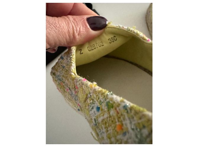 Espadrillas Chanel in tessuto giallo 38 EU - vista 5