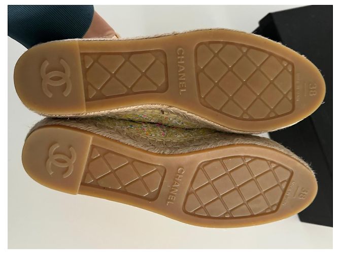 Espadrillas Chanel in tessuto giallo 38 EU - vista 6