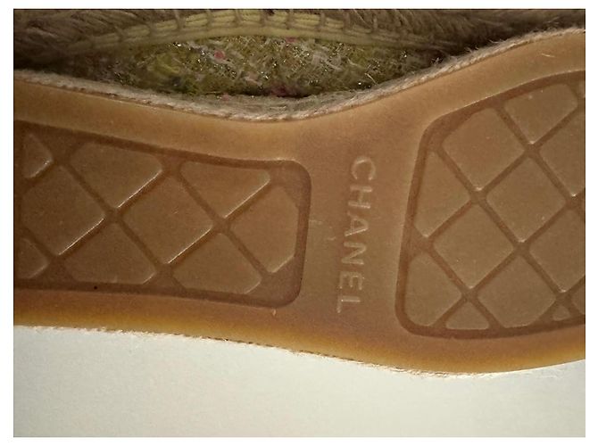 Espadrillas Chanel in tessuto giallo 38 EU - vista 8