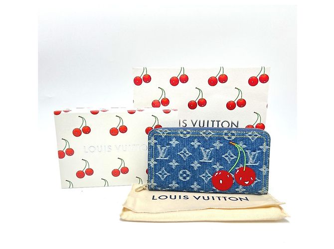 Cartera Zippy de denim Monogram Louis Vuitton Azul - vista 13