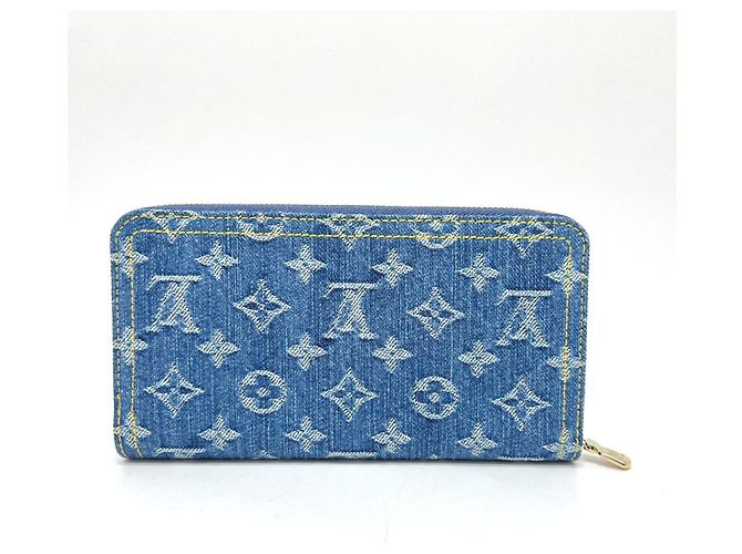 Cartera Zippy de denim Monogram Louis Vuitton Azul - vista 2