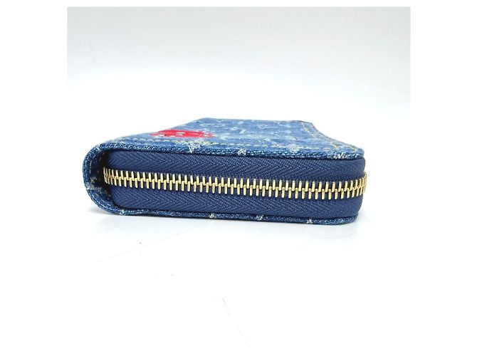 Cartera Zippy de denim Monogram Louis Vuitton Azul - vista 4