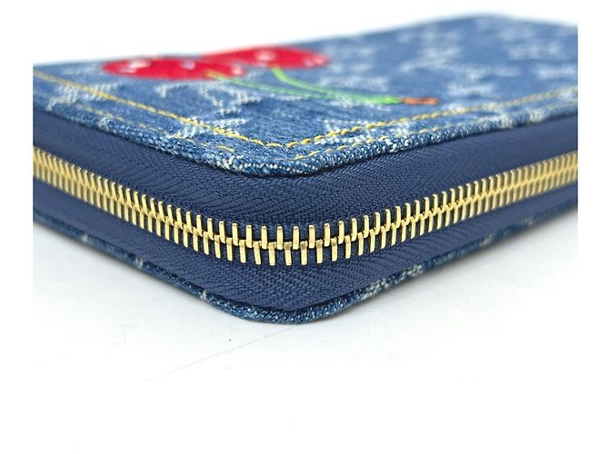 Cartera Zippy de denim Monogram Louis Vuitton Azul - vista 5