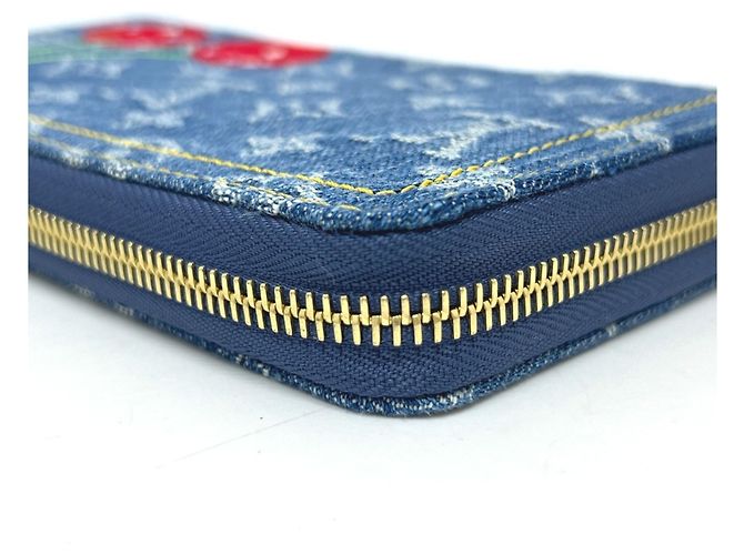 Cartera Zippy de denim Monogram Louis Vuitton Azul - vista 6