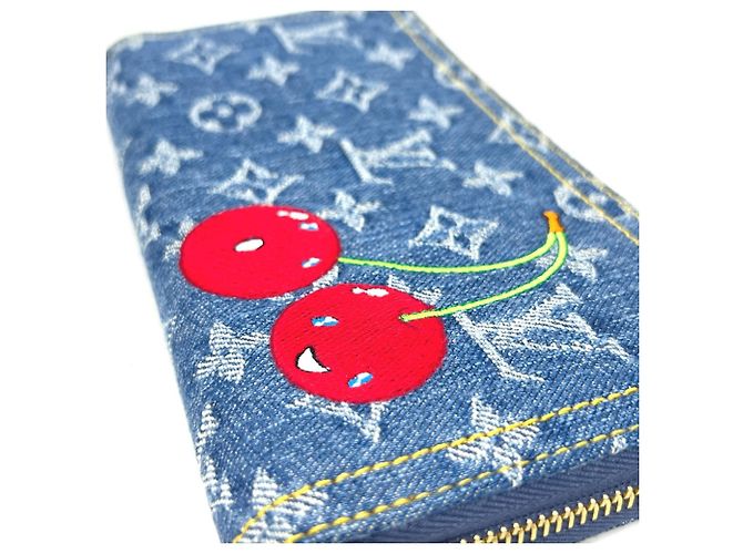Cartera Zippy de denim Monogram Louis Vuitton Azul - vista 7