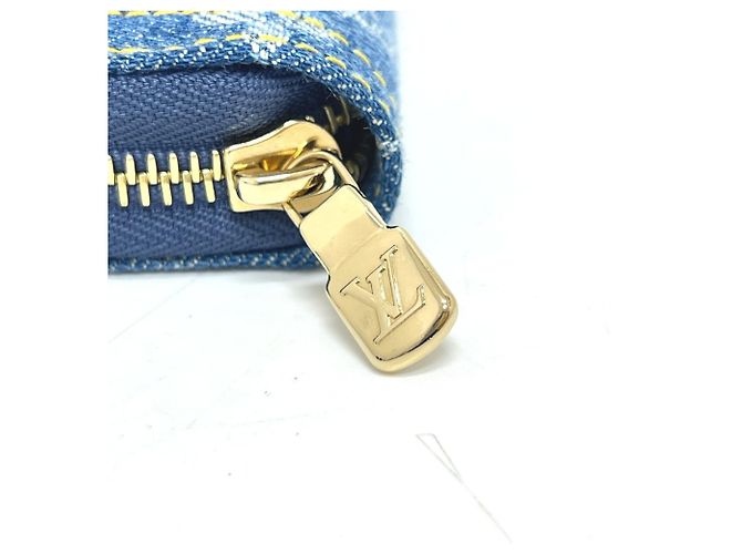 Cartera Zippy de denim Monogram Louis Vuitton Azul - vista 8