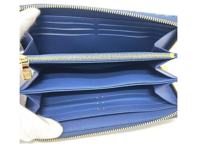 Cartera Zippy de denim Monogram Louis Vuitton Azul - vista 9