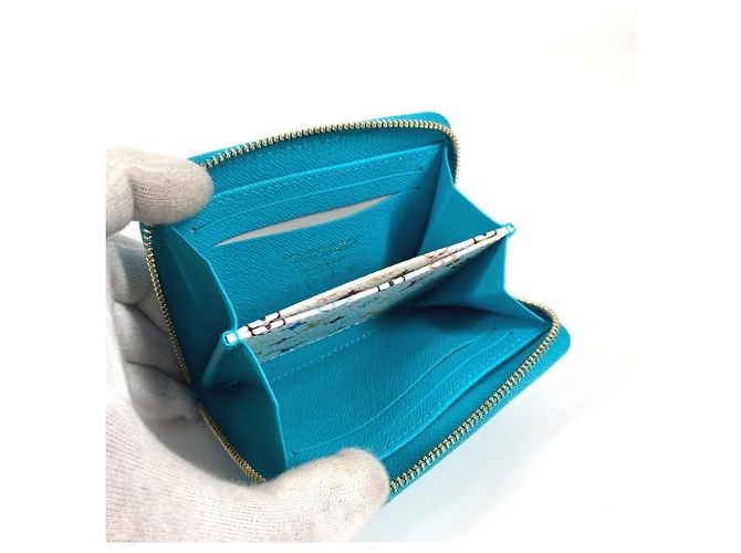 Monedero con cremallera Epi Louis Vuitton Azul - vista 10