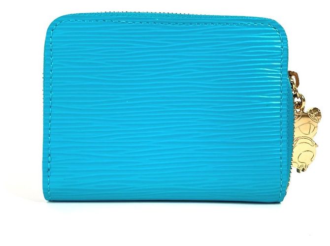 Monedero con cremallera Epi Louis Vuitton Azul - vista 2