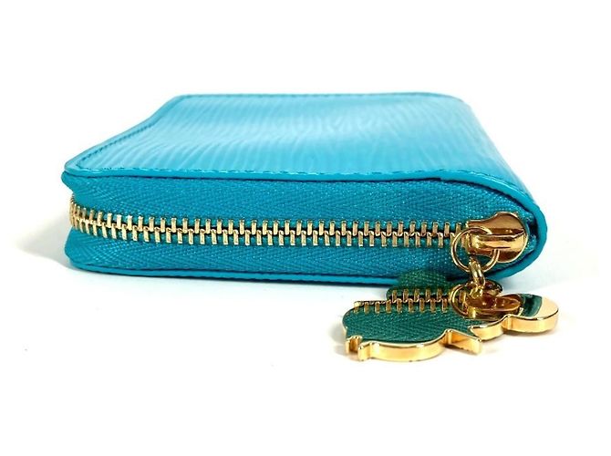 Monedero con cremallera Epi Louis Vuitton Azul - vista 3