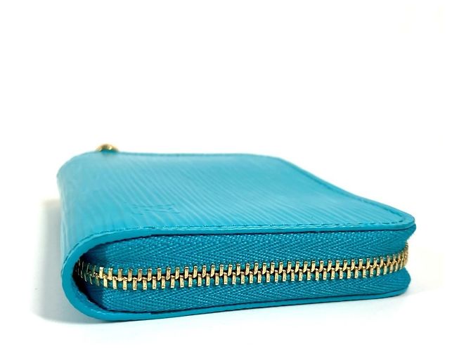 Monedero con cremallera Epi Louis Vuitton Azul - vista 4