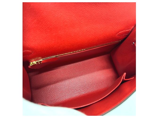 Hermès Borsa Hermes Kelly 25 Rosso - vista 14