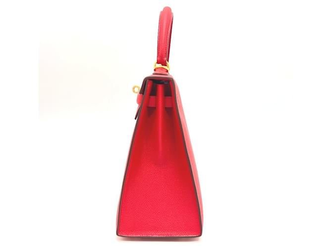 Hermès Borsa Hermes Kelly 25 Rosso - vista 4