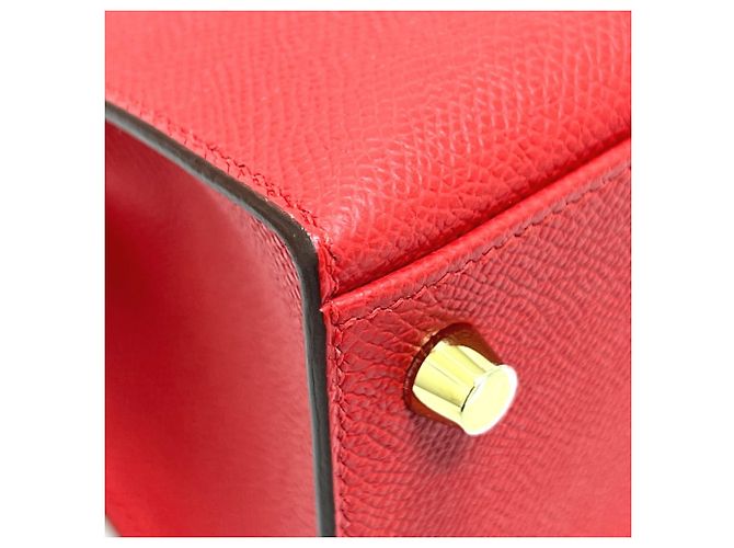 Hermès Borsa Hermes Kelly 25 Rosso - vista 8