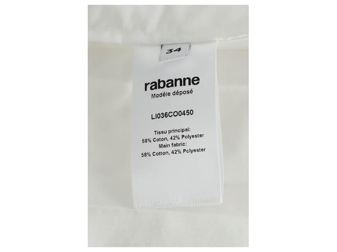 Paco Rabanne Minifalda de algodón Blanco - vista 6