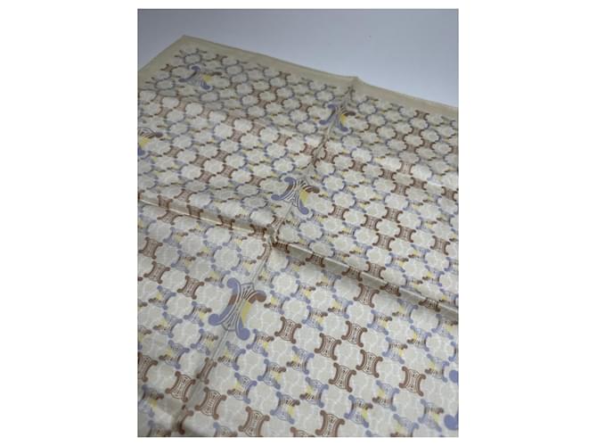 Dior Sciarpa vintage Celine Monogramm bianca beige Bianco - vista 2