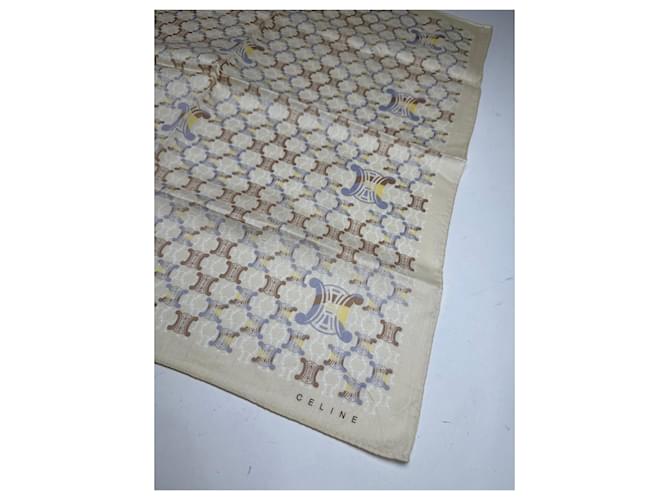 Dior Sciarpa vintage Celine Monogramm bianca beige Bianco - vista 3