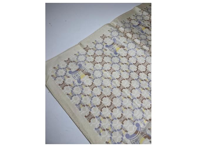 Dior Sciarpa vintage Celine Monogramm bianca beige Bianco - vista 6