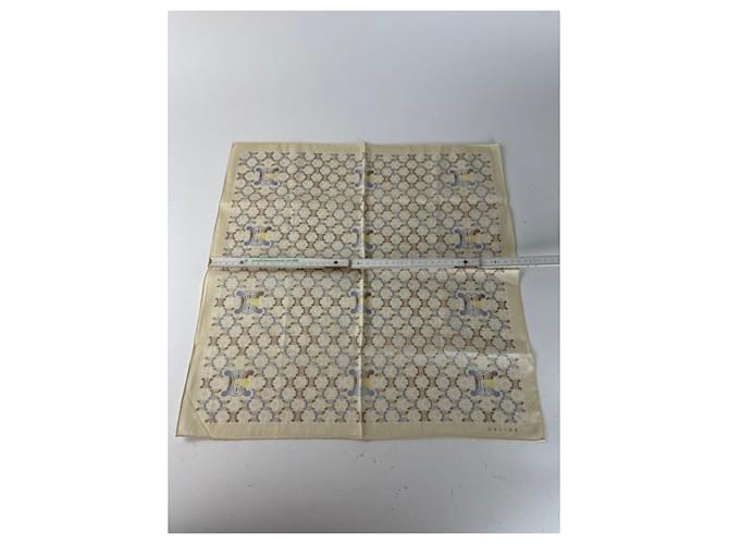 Dior Sciarpa vintage Celine Monogramm bianca beige Bianco - vista 7