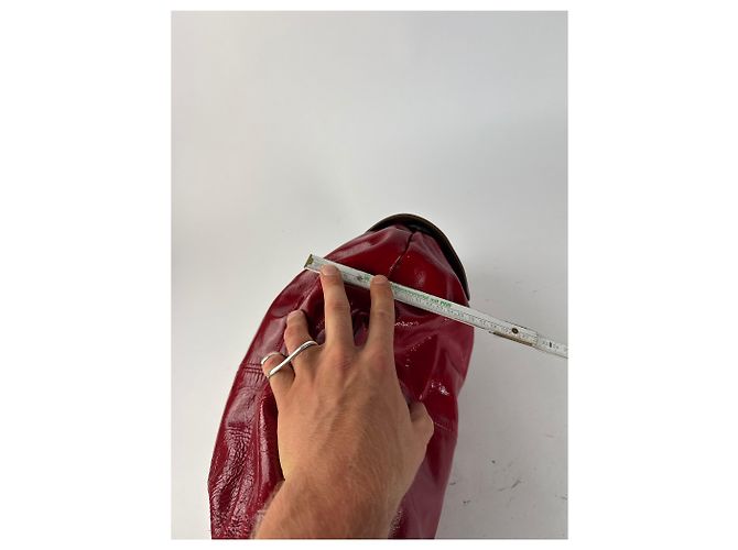Vintage Marni Lackledertasche rot braun - Ansicht 14