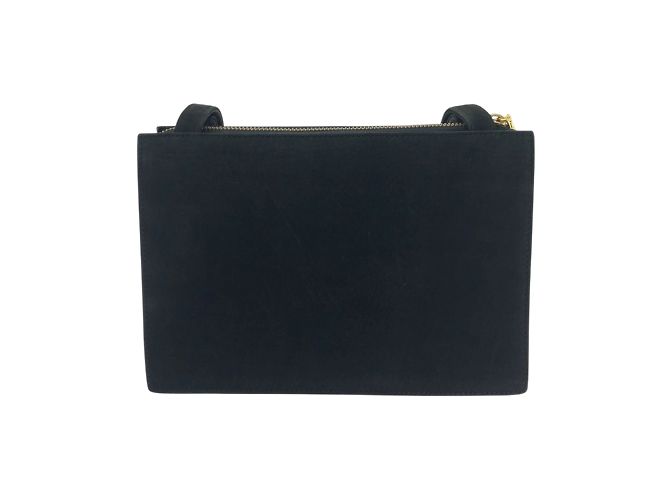 Borsa a spalla in suede nero Sunburst vintage Gianni Versace - vista 2