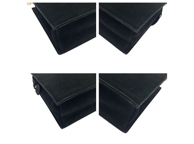 Borsa a spalla in suede nero Sunburst vintage Gianni Versace - vista 3