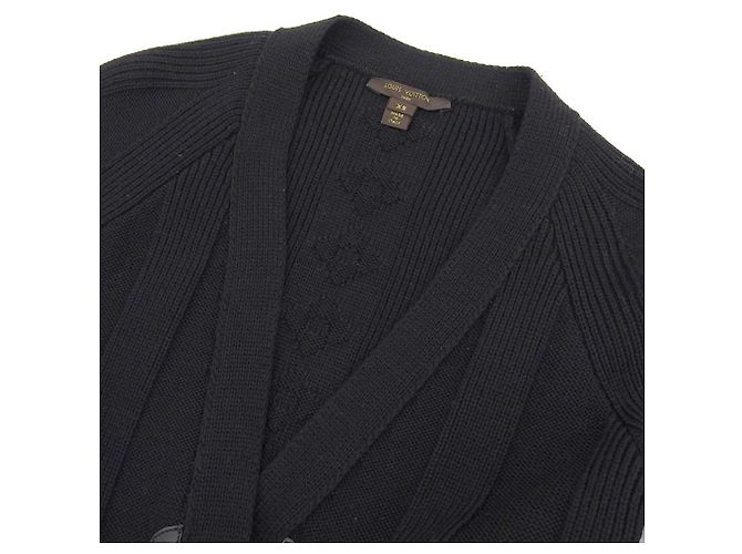 Louis Vuitton Wollcardigan XS Schwarz - Ansicht 3
