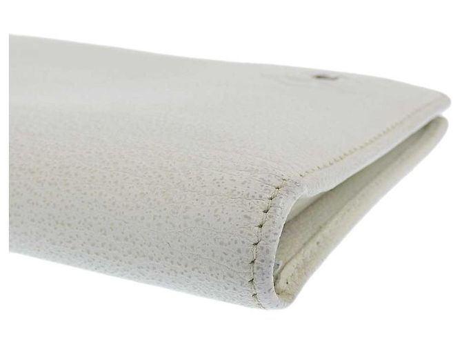 Billetera bifold de cuero Camelia Chanel marfil Blanco Crudo - vista 3