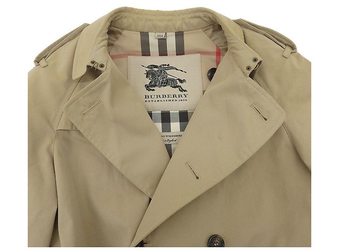 Trench coat de algodón beige para niños Burberry - vista 3