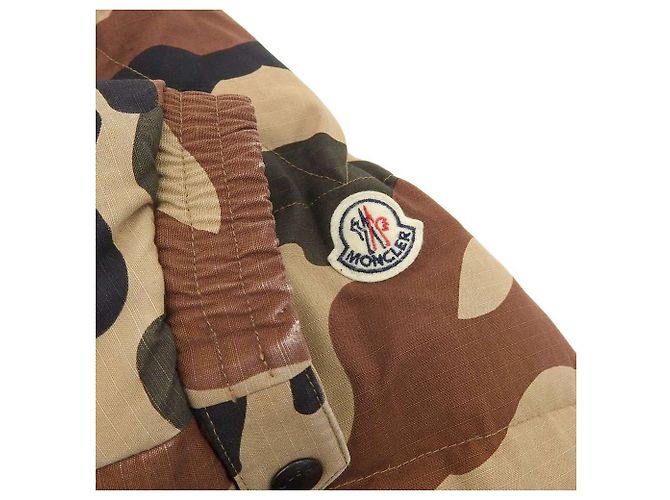Chaqueta de Plumas Camuflada Moncler Marrón Verde L Castaño Beige - vista 7