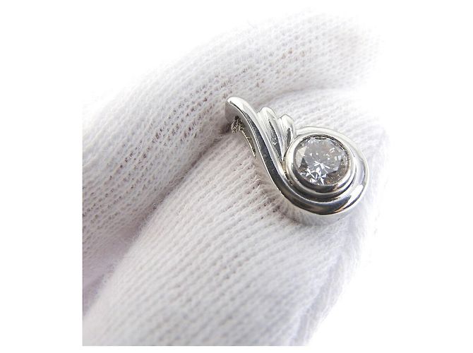 Autre Marque Platinum Diamond Necklace Pt850 Pt900 Silvery - view 3