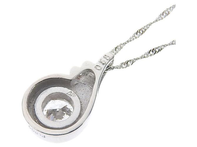 Autre Marque Platinum Diamond Necklace Pt850 Pt900 Silvery - view 4