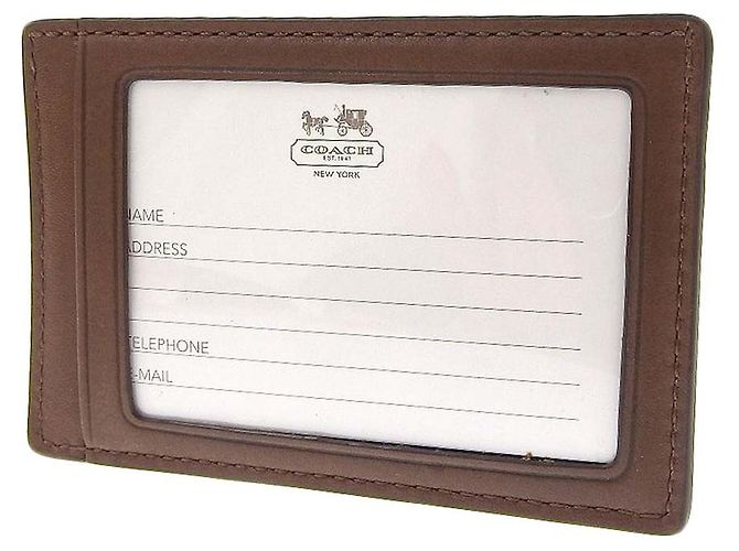 Coach Leather Card Case Brown - view 2