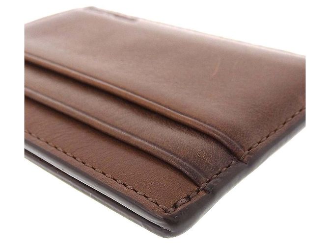 Coach Leather Card Case Brown - view 3