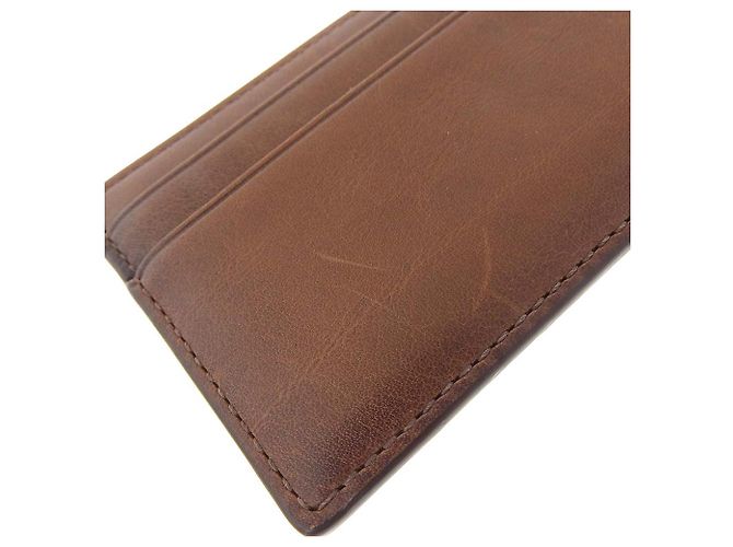 Coach Leather Card Case Brown - view 4