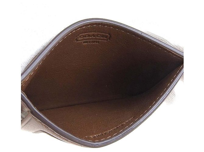 Coach Leather Card Case Brown - view 5