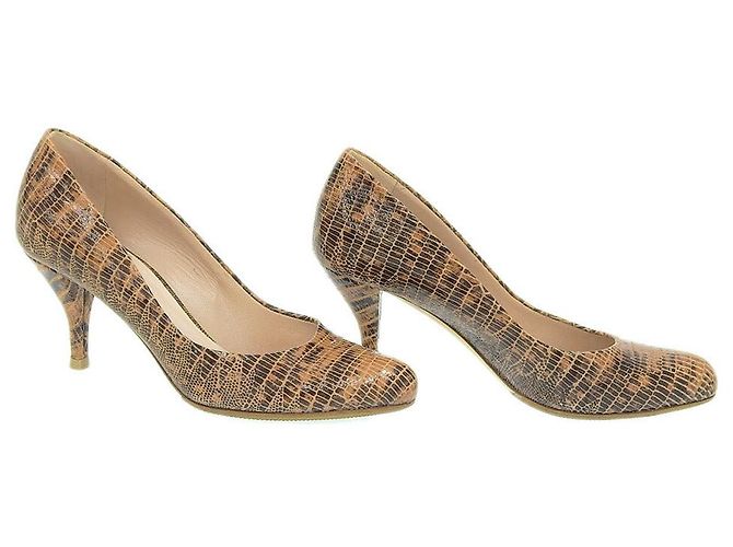 Loewe Zapatos de charol marrones Christian Dior Castaño - vista 2