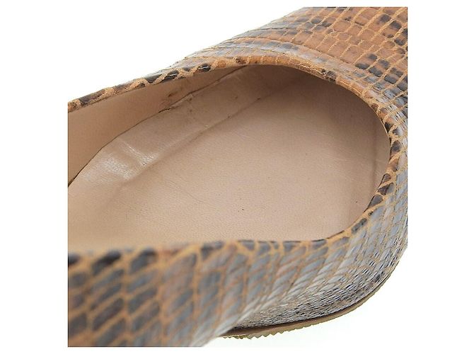 Loewe Zapatos de charol marrones Christian Dior Castaño - vista 8