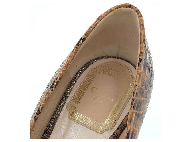 Loewe Zapatos de charol marrones Christian Dior Castaño - vista 9