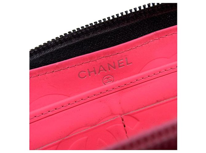 Cartera larga de piel de cordero de la línea Cambon de Chanel Negro - vista 9