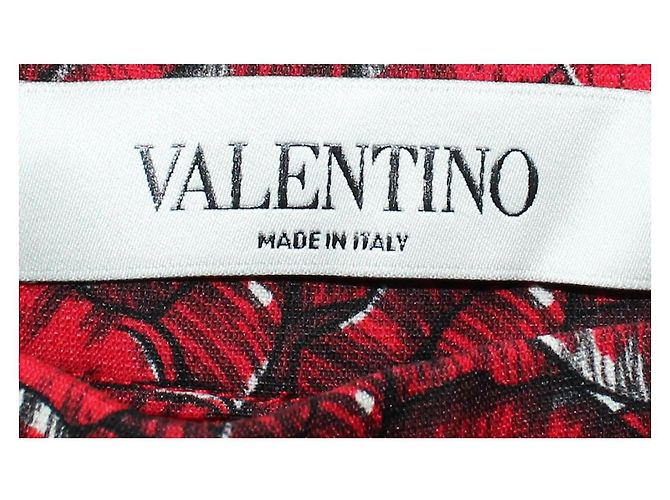 Falda corta roja con estampado de labios Valentino - vista 6