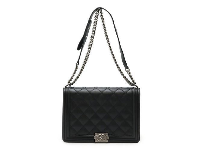 Chanel Boy Chanel 30 Grande Borsa a Spalla Matelassé Nero - vista 2