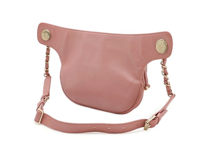 Borsa a tracolla in pelle rosa Matelassé di Chanel - vista 3